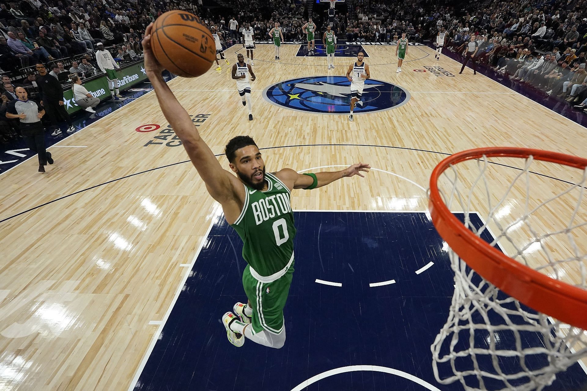 Celtics forward Jayson Tatum in action