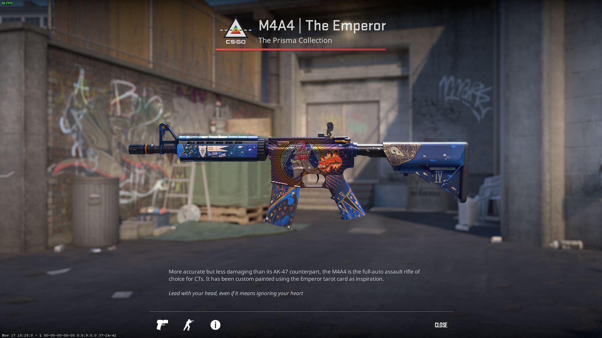 Emperor M4A4 in CS2 (Image via Valve)
