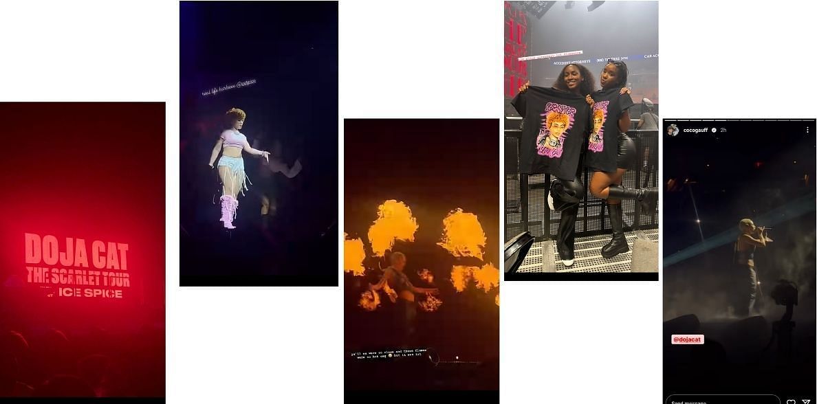 Gauff at Doja Cat's Scarlet Tour concert