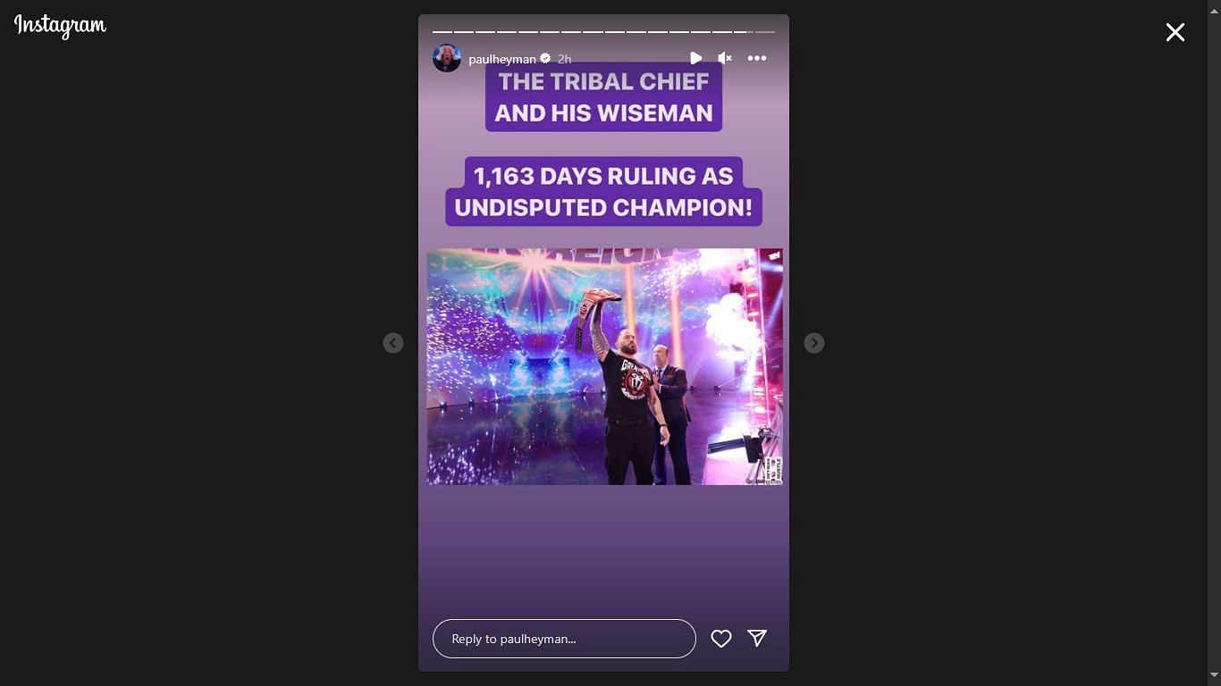 A screengrab of the Wiseman&#039;s Instagram story