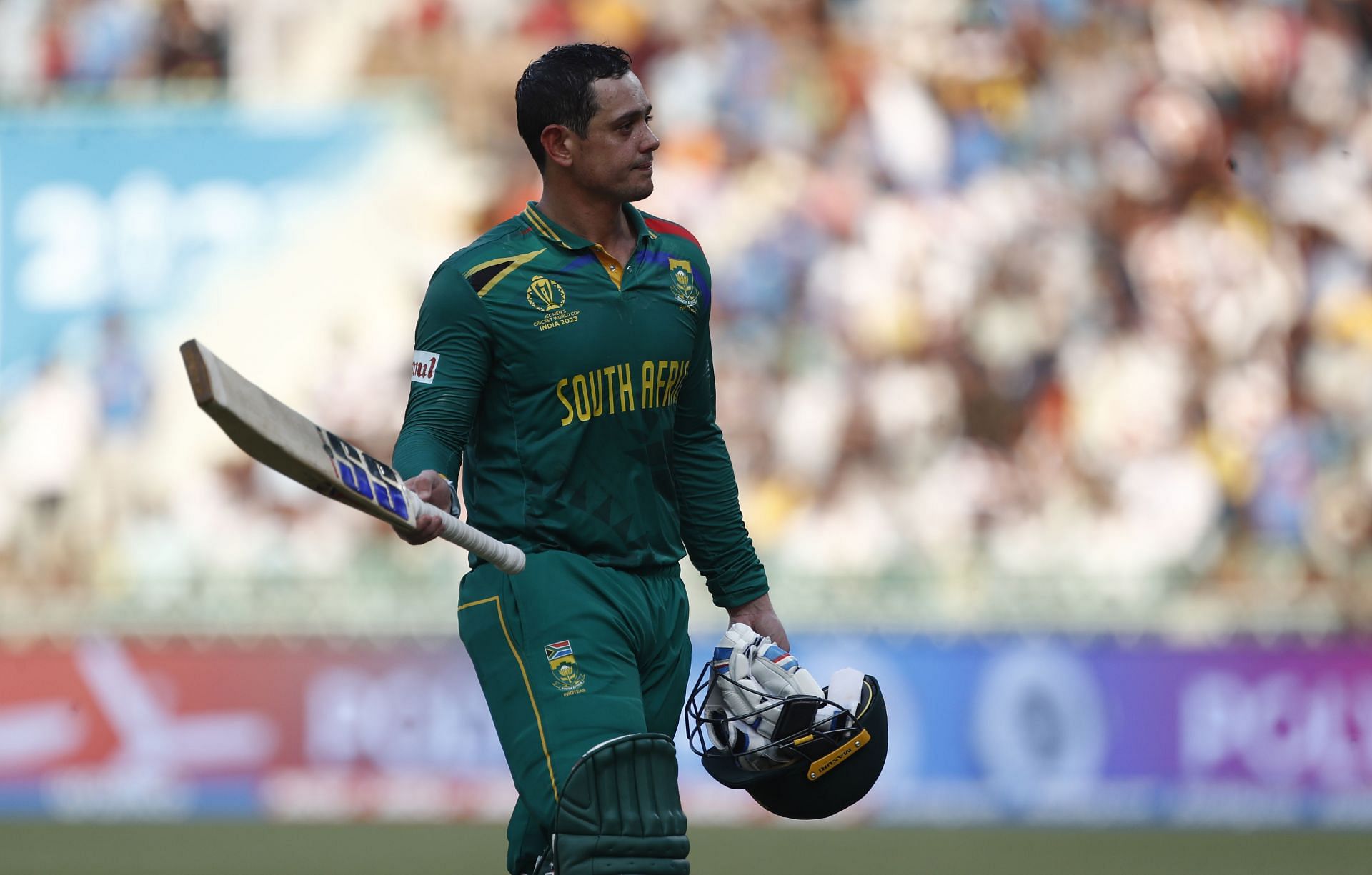 Quinton de Kock after getting out vs Australia - ICC World Cup 2023 [Getty Images]