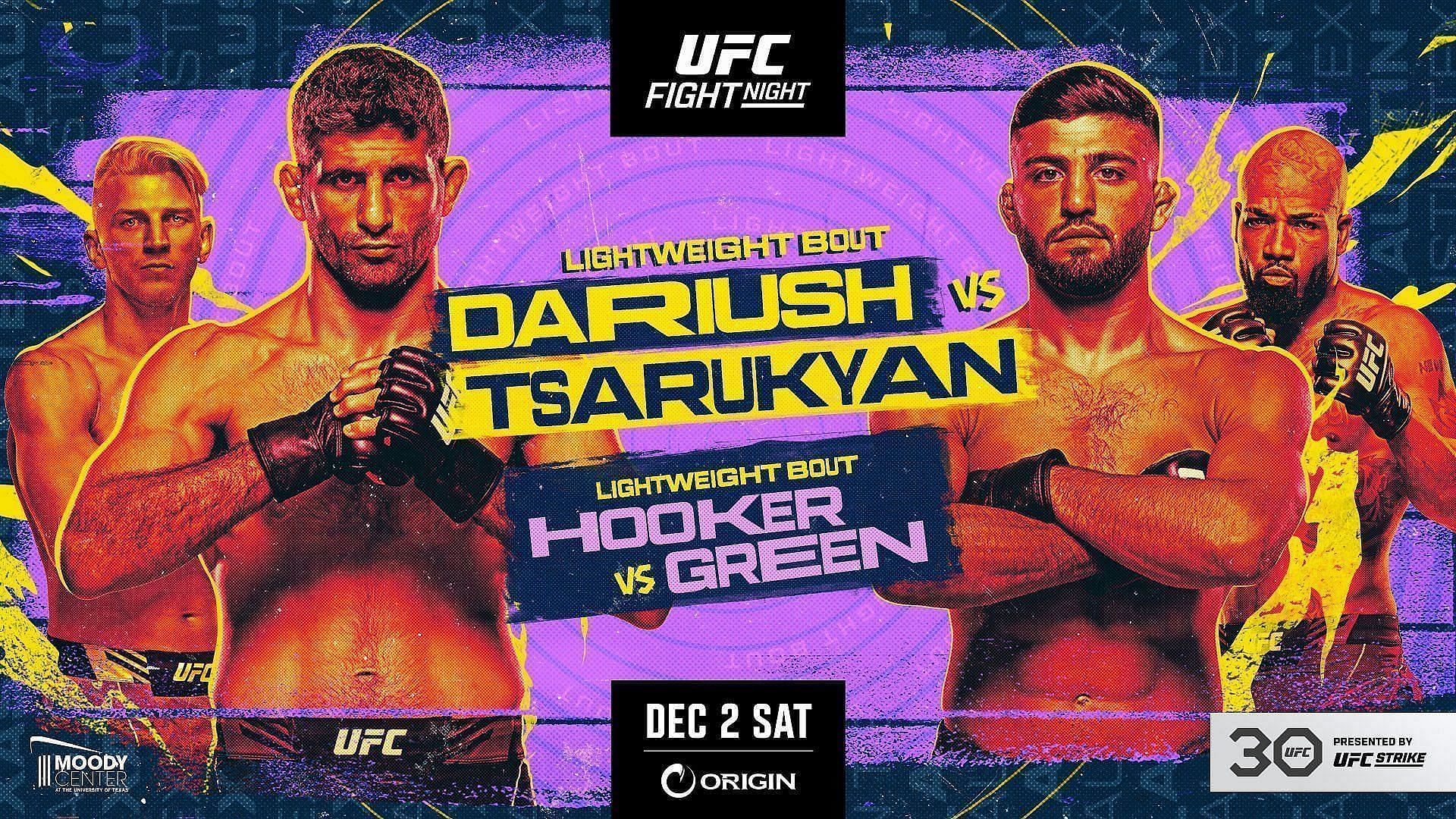 UFC Fights Tonight UFC Fight Night Dariush vs. Tsarukyan