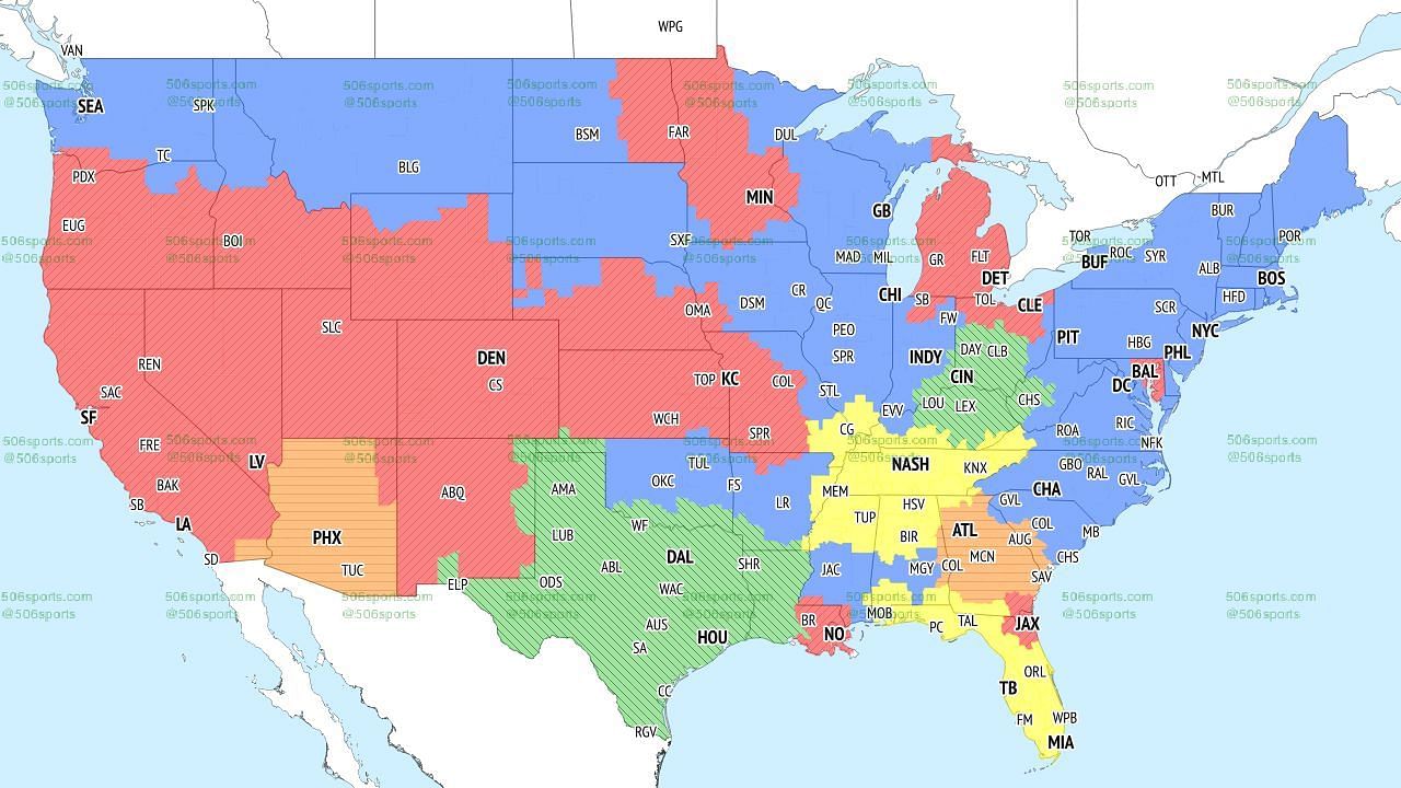 CBS Coverage Map Week 10. Credit: 506Sports