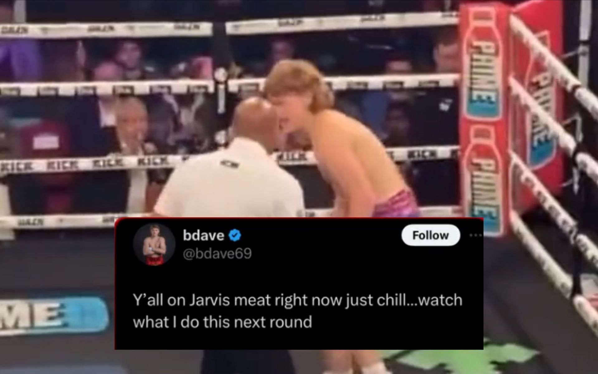 Influencer boxing is wild” - Fans shocked as Bdave tweets mid-round during  fight against Jarvis