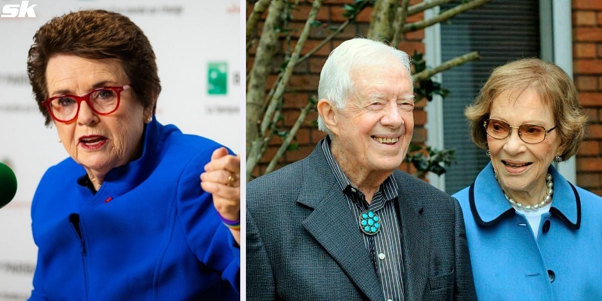 Billie Jean King, former President Jimmy Carter and former First Lady Rosalynn Carter