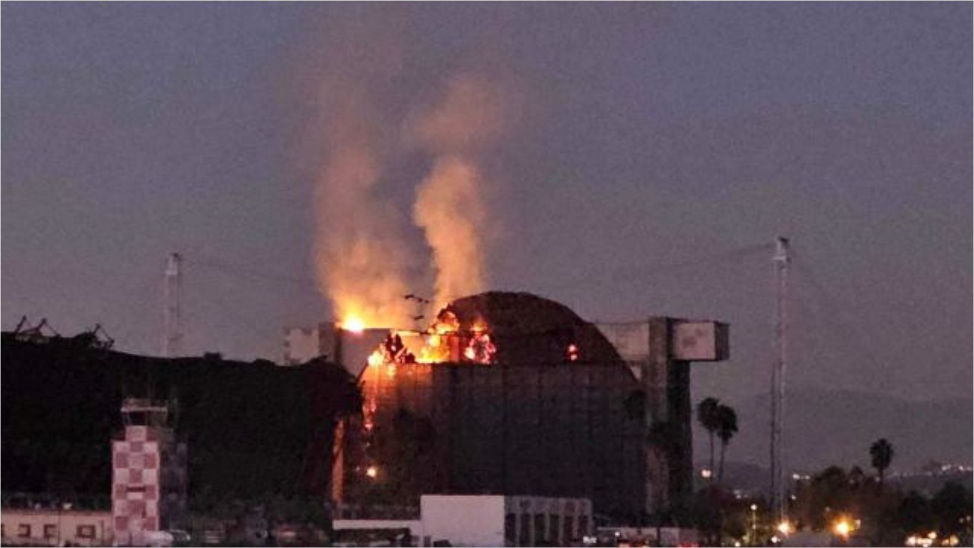 Tustin Hangar was destroyed in a fire incident which started on Tuesday (Image via MayorofIrvine/X)