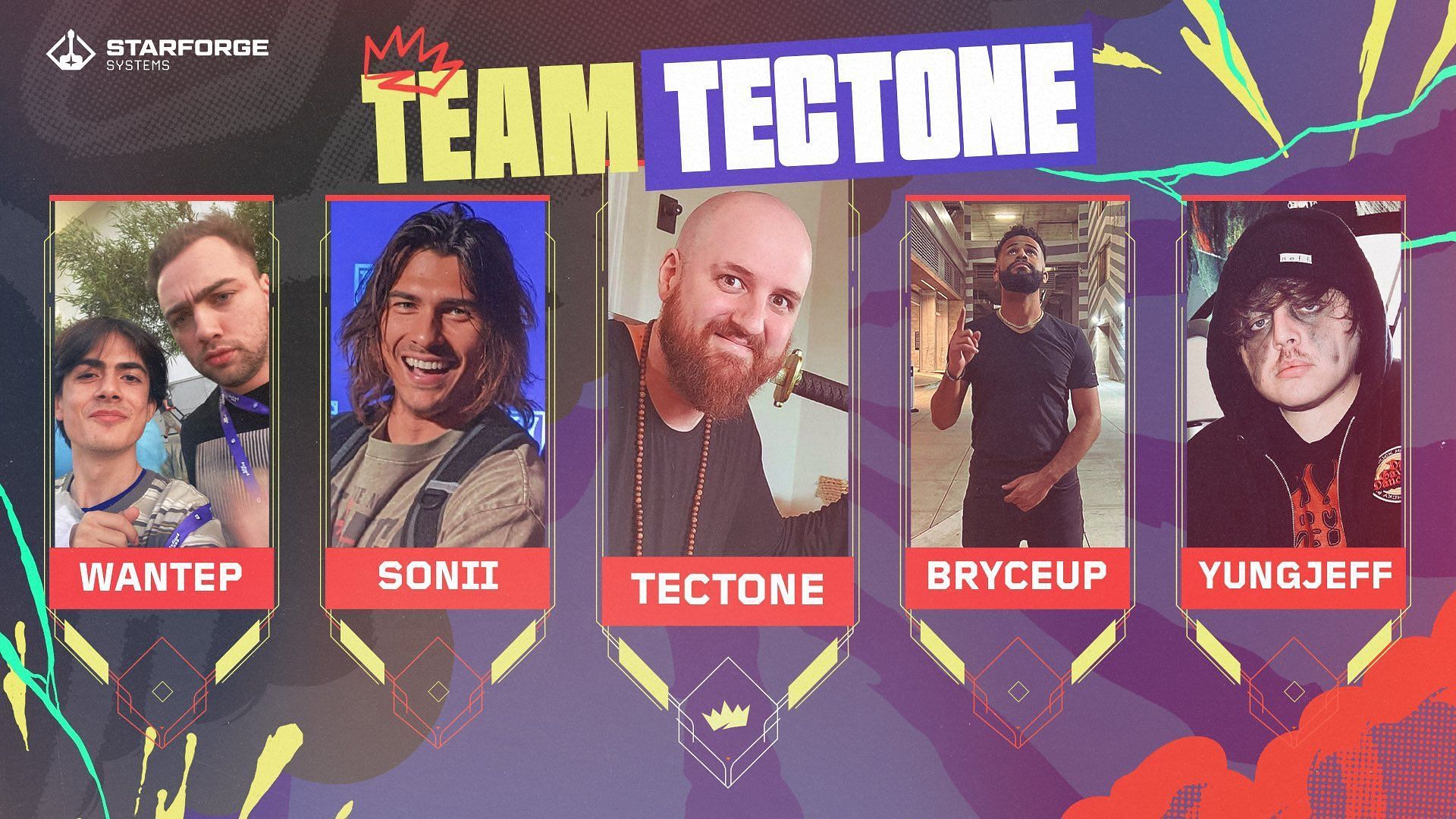 Tectone&#039;s team at the Valorant tournament (Image via X)