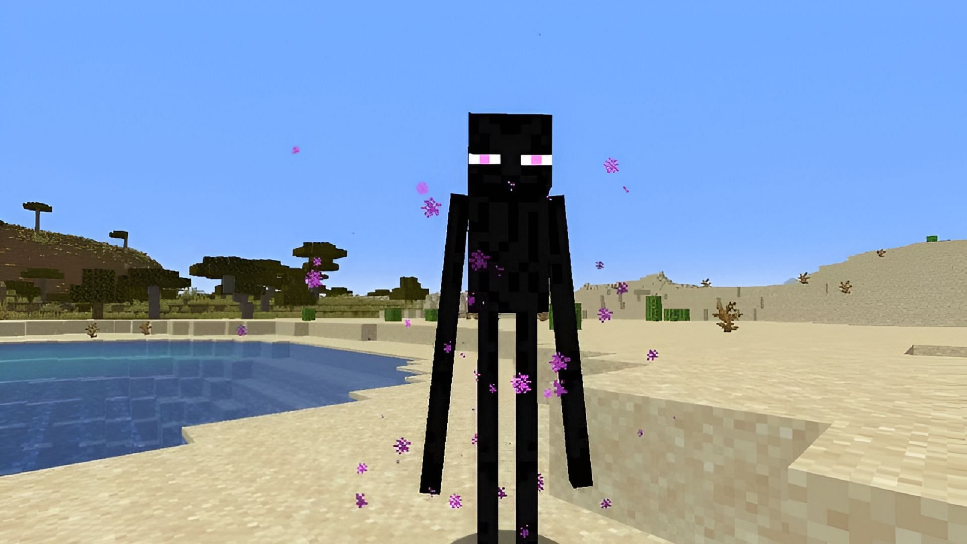 One Minecraft fan went all-out on an enderman costume for Halloween this year (Image via Mojang)