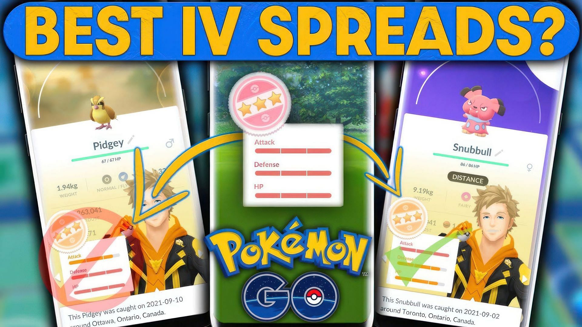 IV Spreads depend on the species of the Pokemon (Image via Niantic)