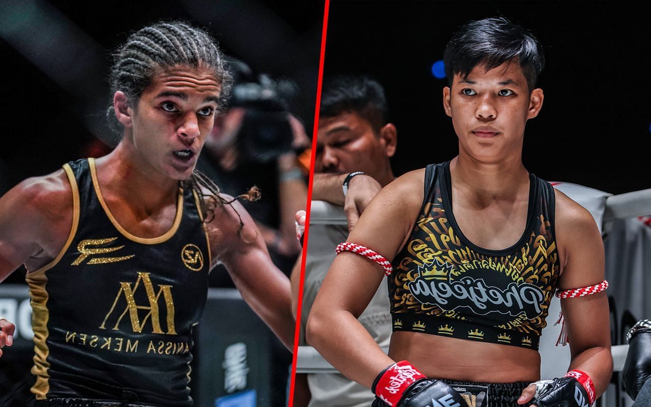 Anissa Meksen (L) and Phetjeeja (R) | Photo by ONE Championship