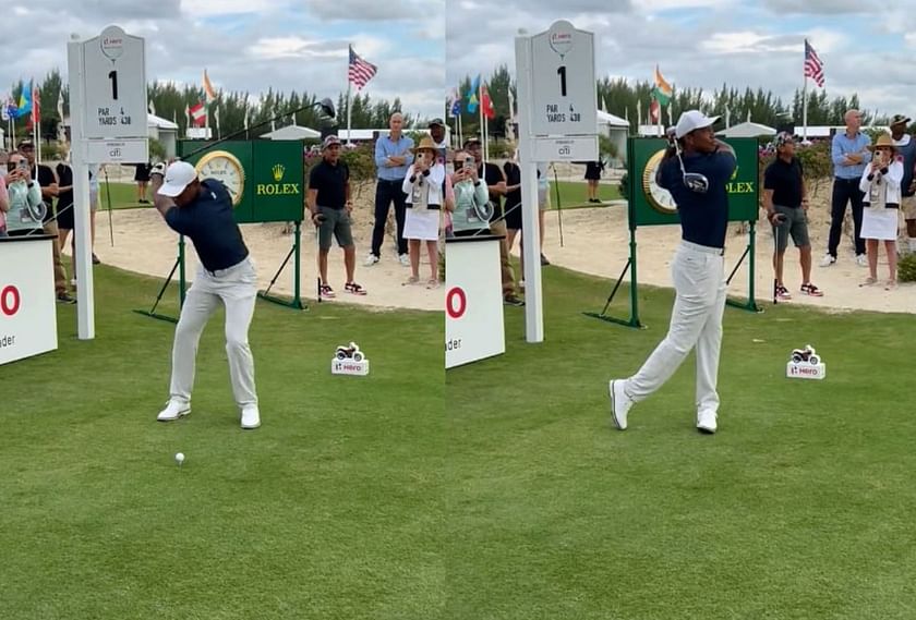 Tiger Woods posted a three-second swing video and the tour pros