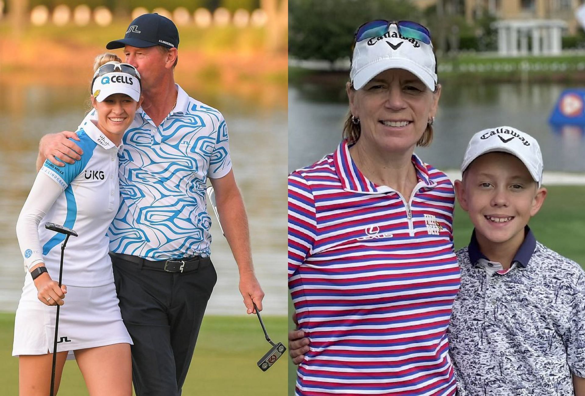 Nelly Korda and her father and Annika Sorenstam and her son will be at the 2023 PNC Championship (Image via X @NUCLRGOLF).