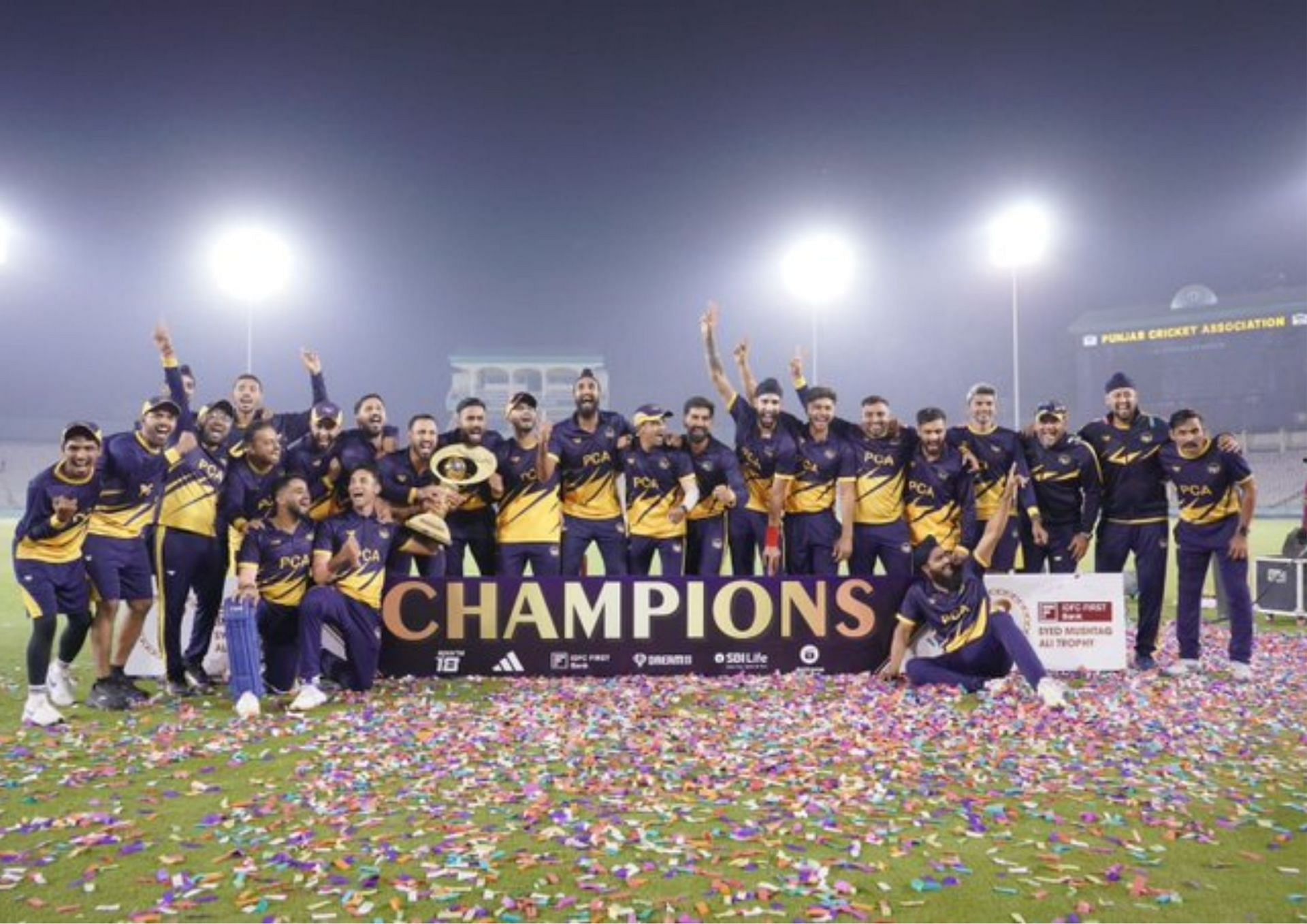 Punjab were crowned champions of the Syed Mushtaq Ali Trophy for the first time (Picture Credits: X/BCCI).