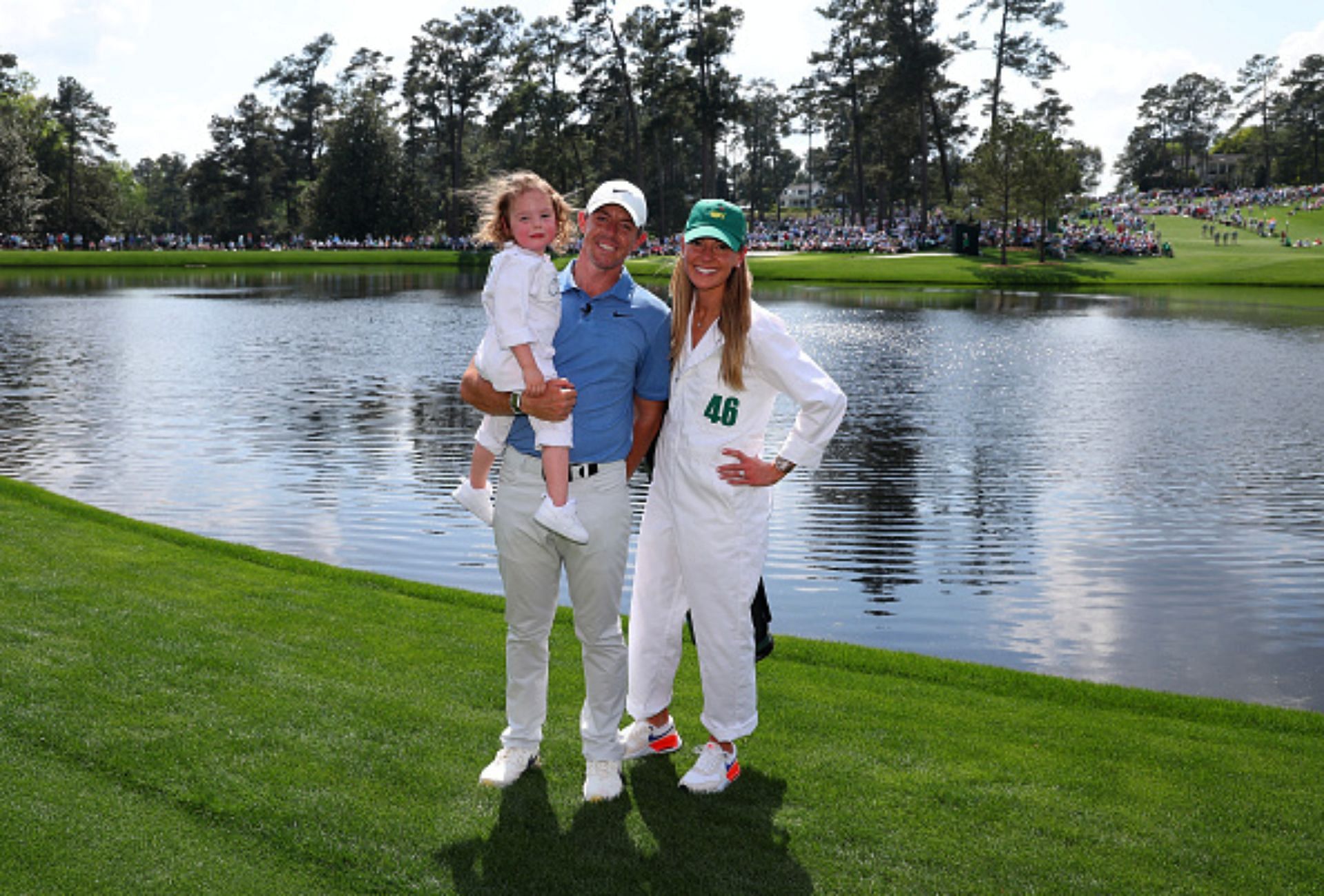 Rory McIlroy, his wife Erica and their doughter Poppy (Image via Getty).