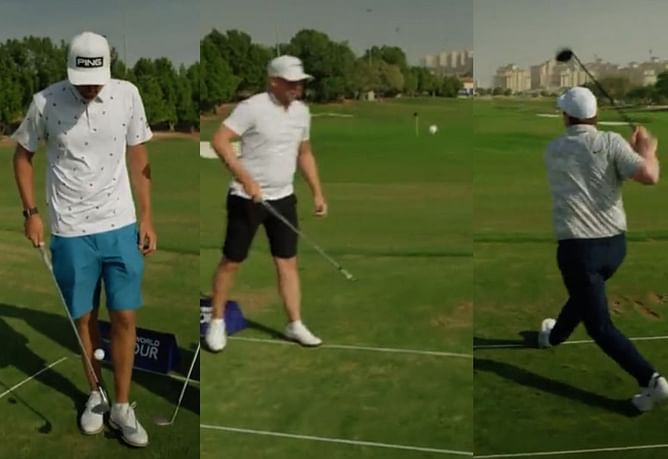 WATCH: Adrian Meronk, Robert MacIntyre, and 25 other DP World Tour golfers take on the keepy-uppy challenge