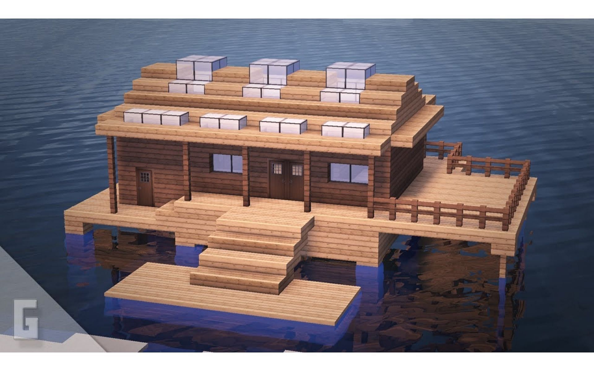Live out on the seas with this pier house. (Image via YouTube/Greg Builds)