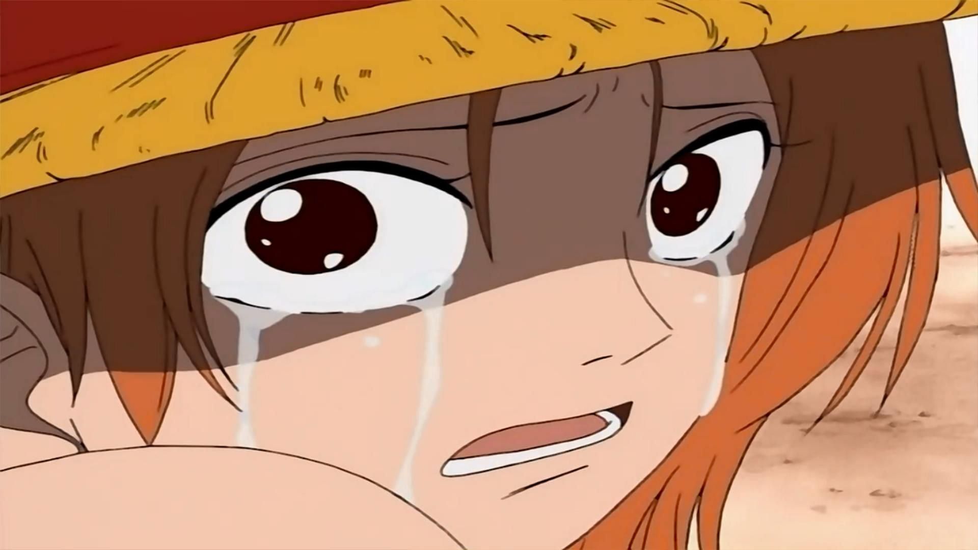 Nami reaches out to Luffy for help (Image via Toei Animation)