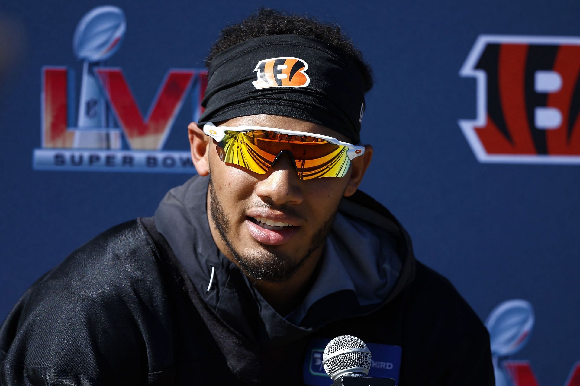 Tyler Boyd at Super Bowl LVI - Cincinnati Bengals Practice &amp; Media Day