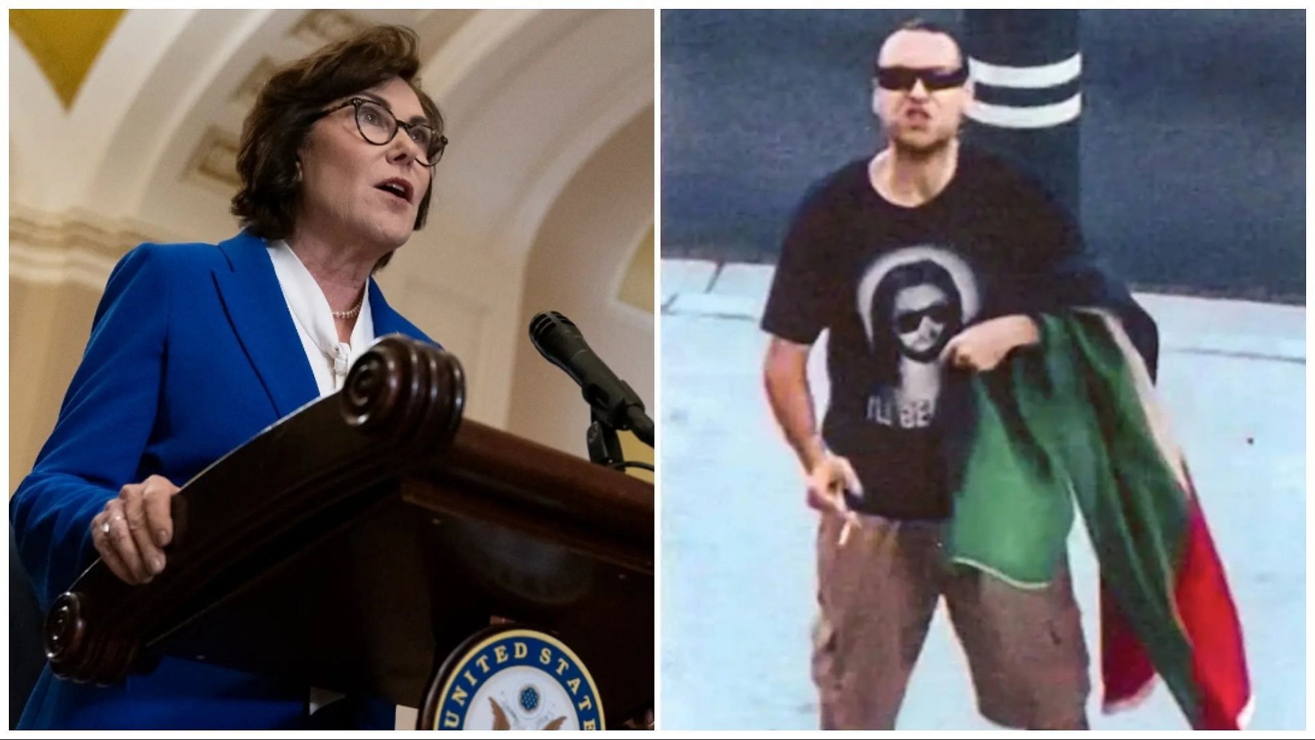 Jacky Rosen has allegedly been threatened by John Anthony Miller, (Image via ChuckCallesto/X) 