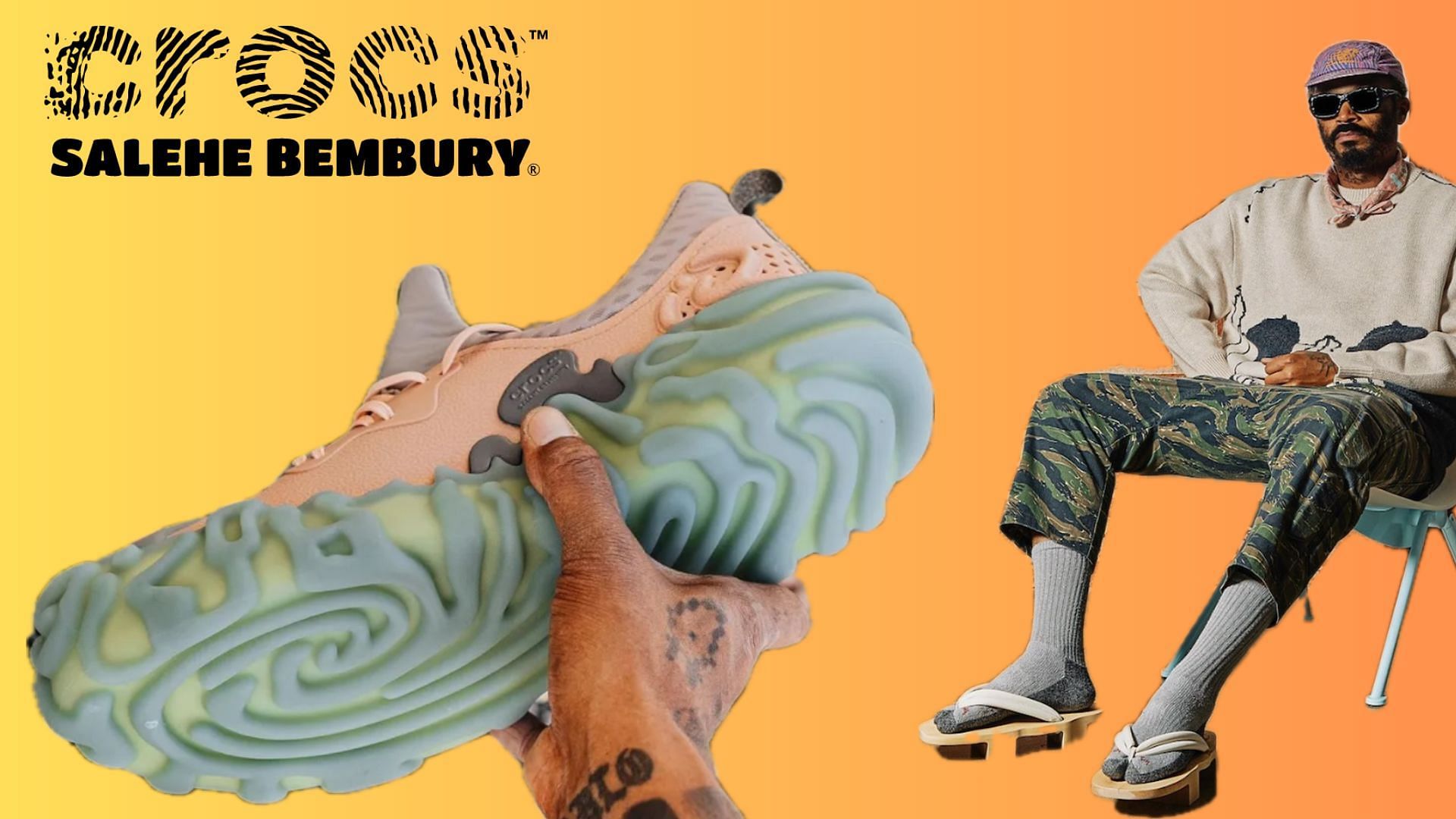 Salehe Bembury x Crocs sneakers (Image via Instagram/@salehebembury)