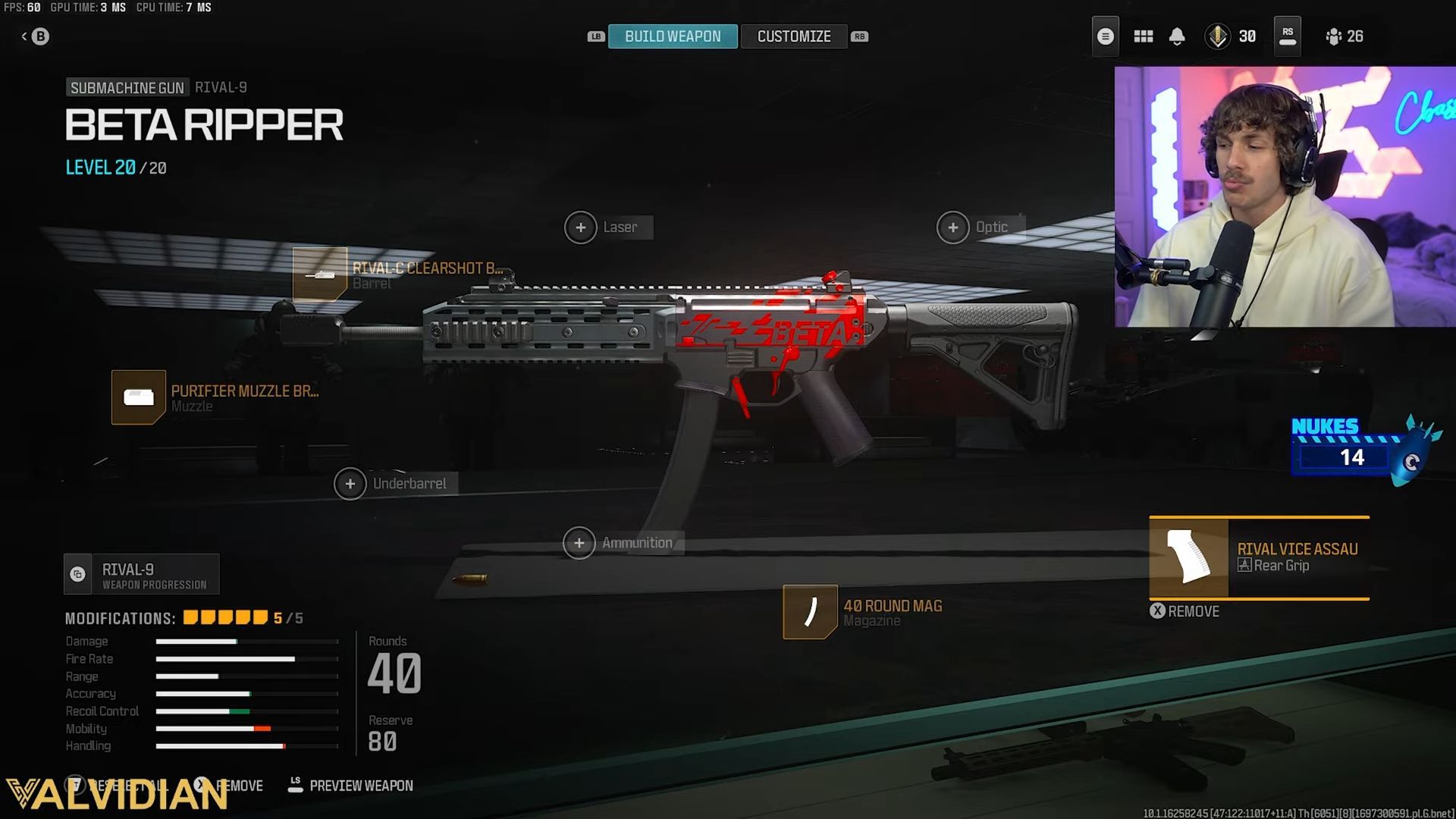 Rival-9 Loadout in MW3 (Image via Activision and YouTube/@Cbass)