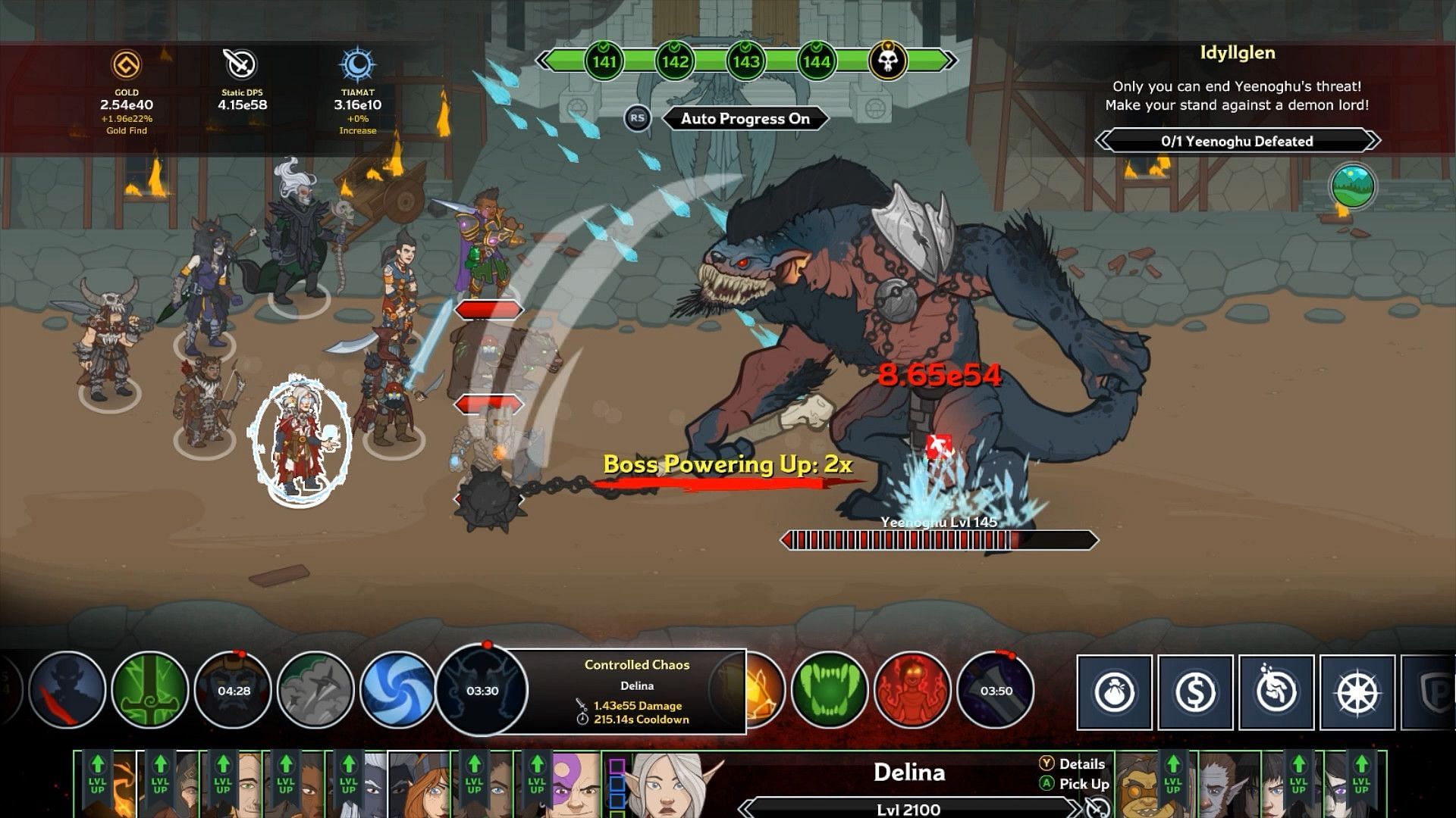 Idle Champions of the Forgotten Realms gameplay (Image via Codename Entertainment)