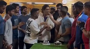[Watch] “His love for cake” - MS Dhoni celebrates gym friend’s birthday ahead of IPL 2024 auction
