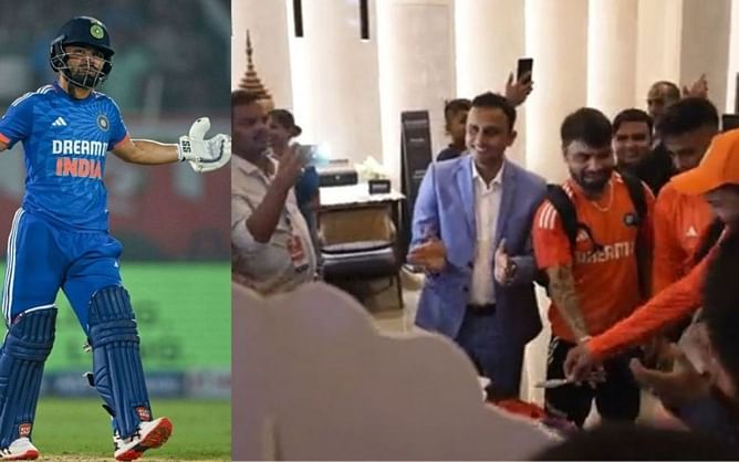 IND vs AUS: पहले टी20 में जीत का भारतीय टीम ने मनाया शानदार जश्न, रिंकू सिंह ने काटा केक, देखें वीडियो