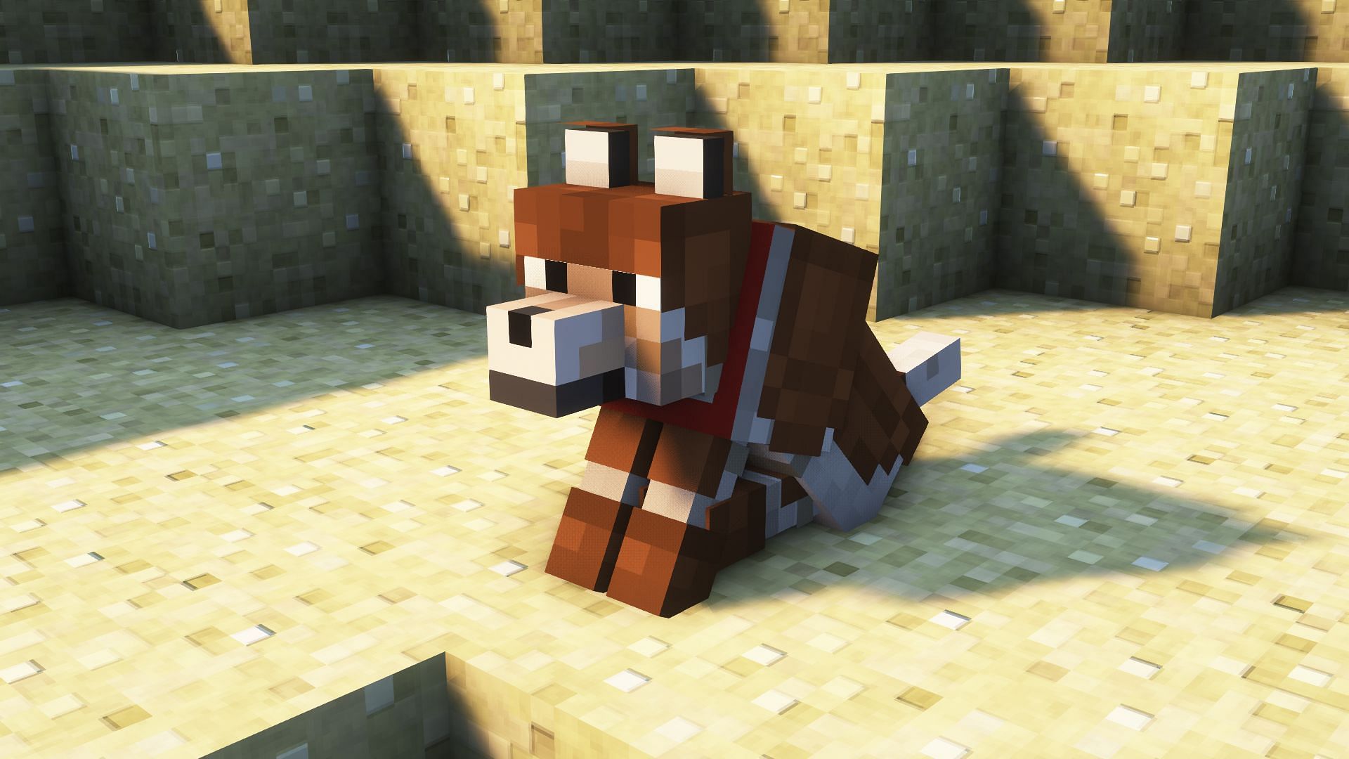 Wolf armor and storage legacy mod for Minecraft (Image via Mojang)