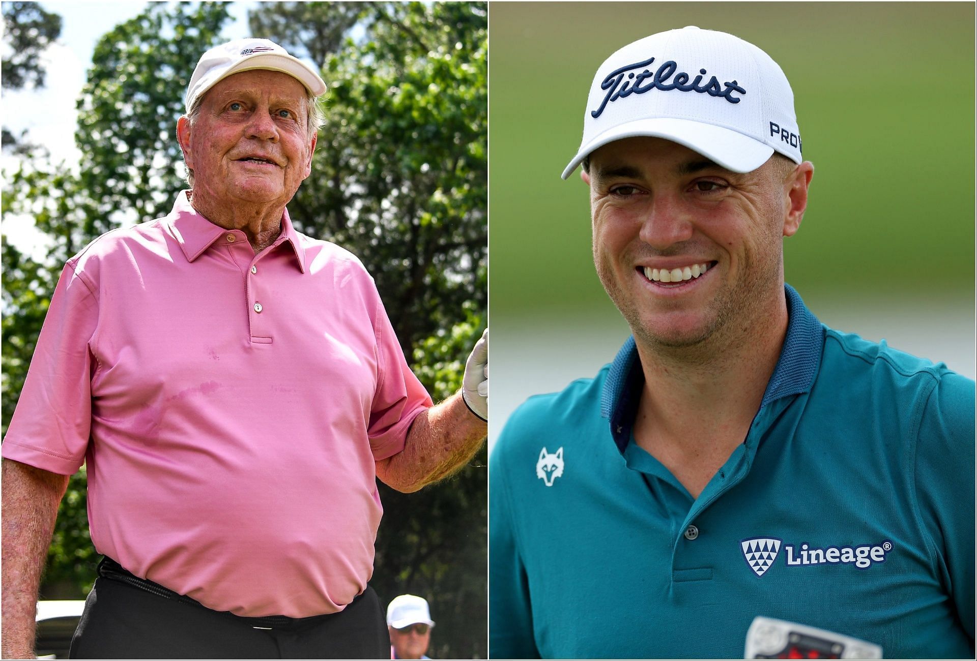 Jack Nicklaus and Justin Thomas (via Getty Images)