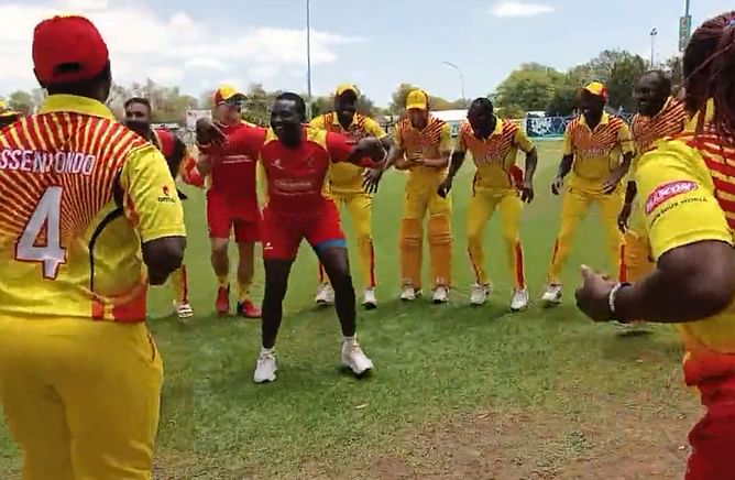 [Watch] Uganda cricketers celebrate 2024 T20 World Cup qualification with a special team dance