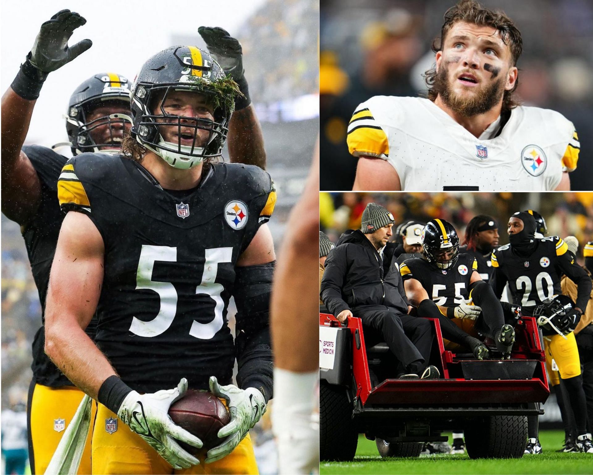 \What happened to Cole Holcomb? Steelers LB gets carted off during TNF game vs. Titans after serious knee injury