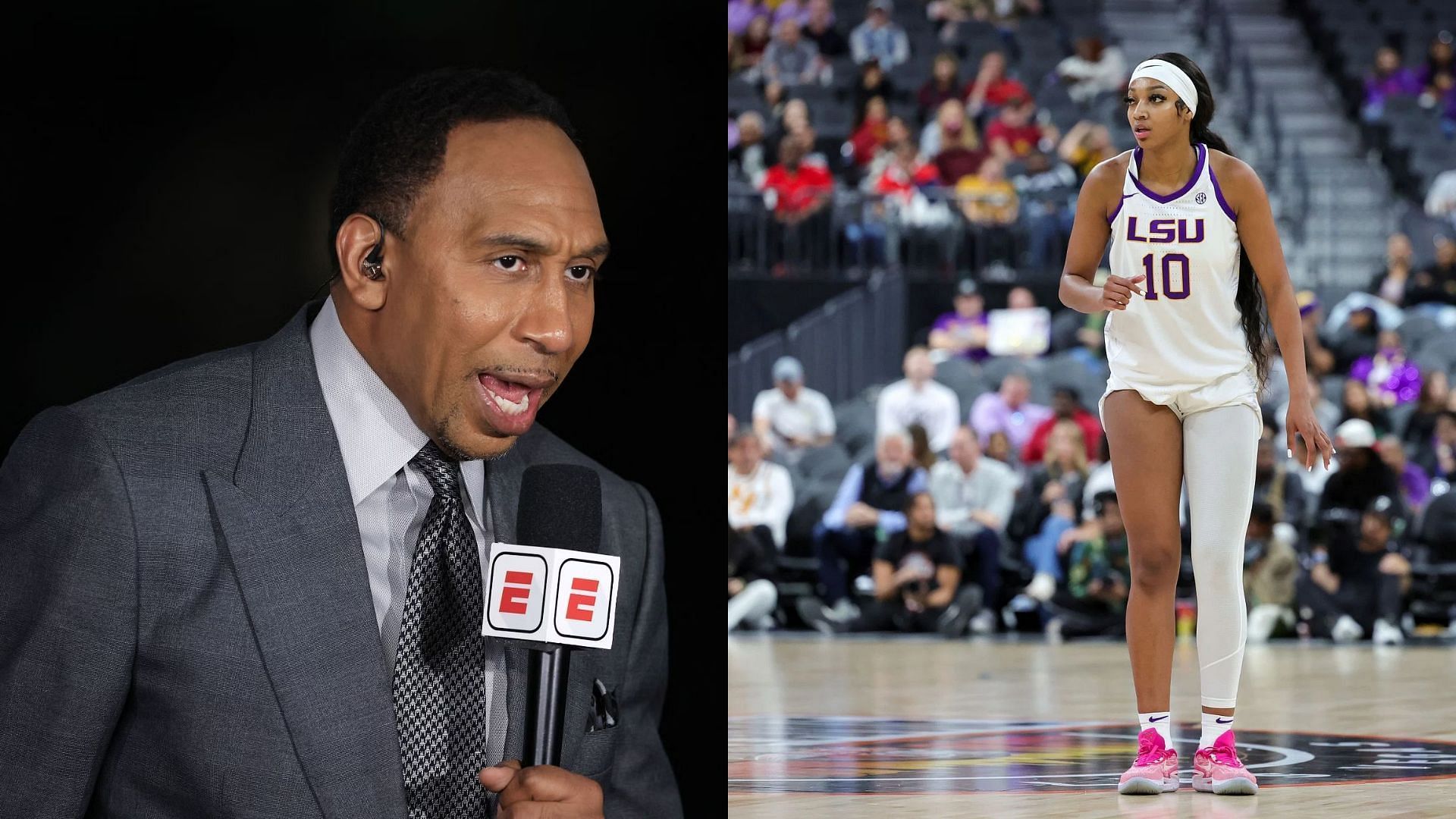 Stephen A. Smith and LSU player, Angel Reese