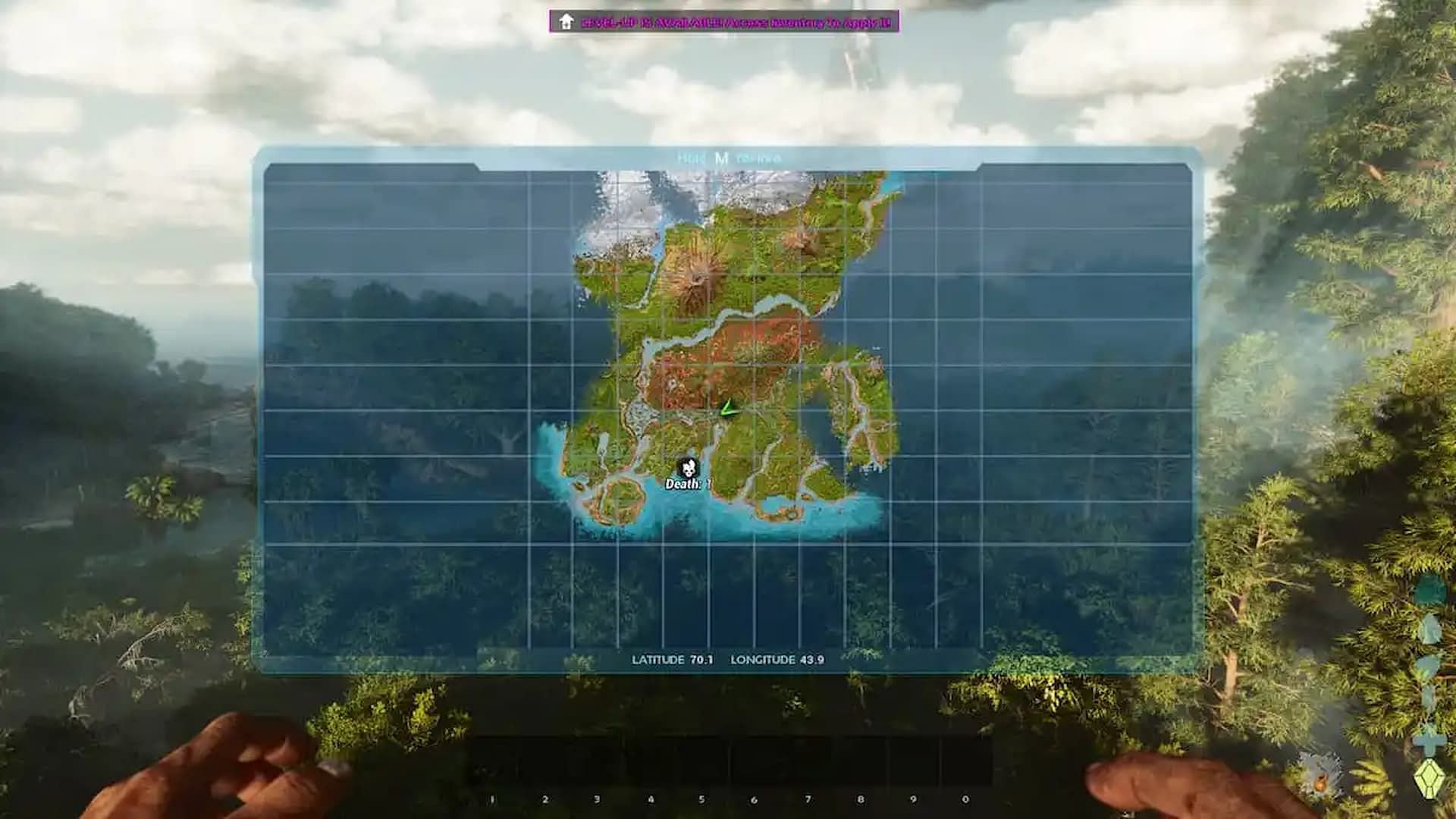 Achatina locations on the Lost Island map (Image via Studio Wildcard)