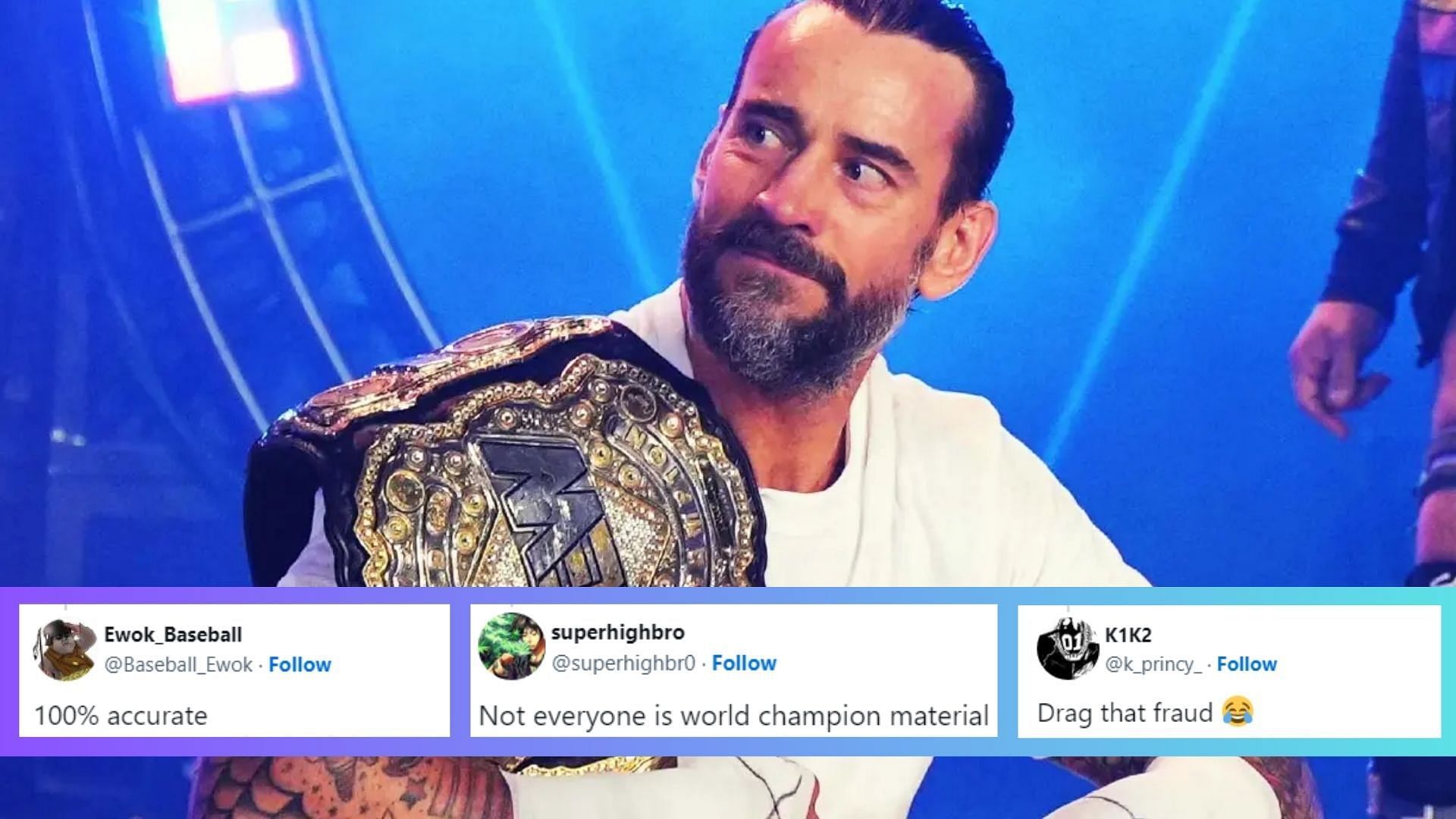 CM Punk is a former AEW and WWE World Champion.