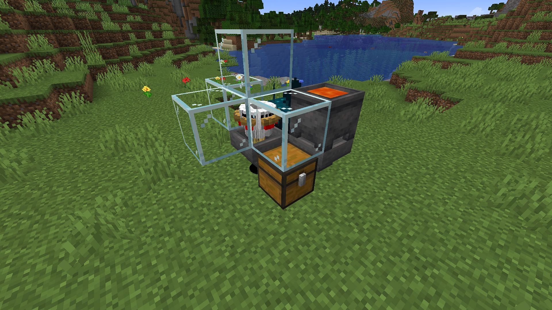 This Minecraft farm will produce plenty of eggs for players (Image via Mojang)