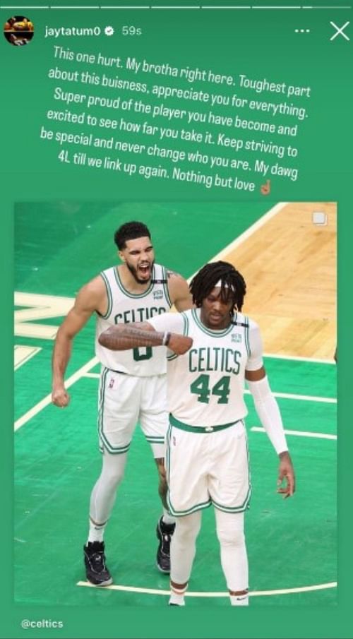 Jayson Tatum's touching message to Robert Williams