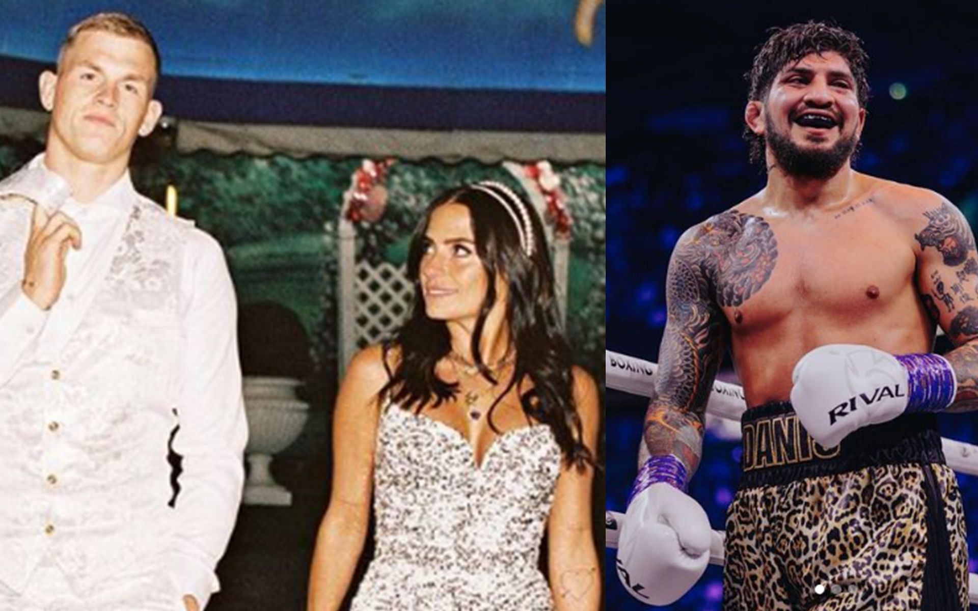 Ian Garry (Left) with his wife Layla (Center) and Dillon Danis (Right) (Images Courtesy: @laylaannalee and @dillondanis Instagram)