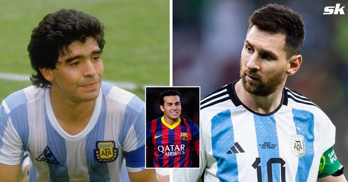 Ex-Barcelona winger Pedro clarified his stance over who he prefers between Lionel Messi and Diego Maradona