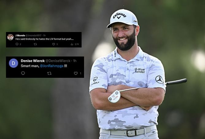 “Smart man” - Fans share mixed reactions as Jon Rahm withdraws from Tiger Woods' and Rory McIlroy's TGL Golf League