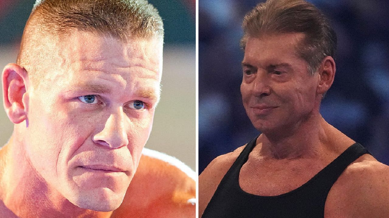 John Cena (left); Vince McMahon (right)