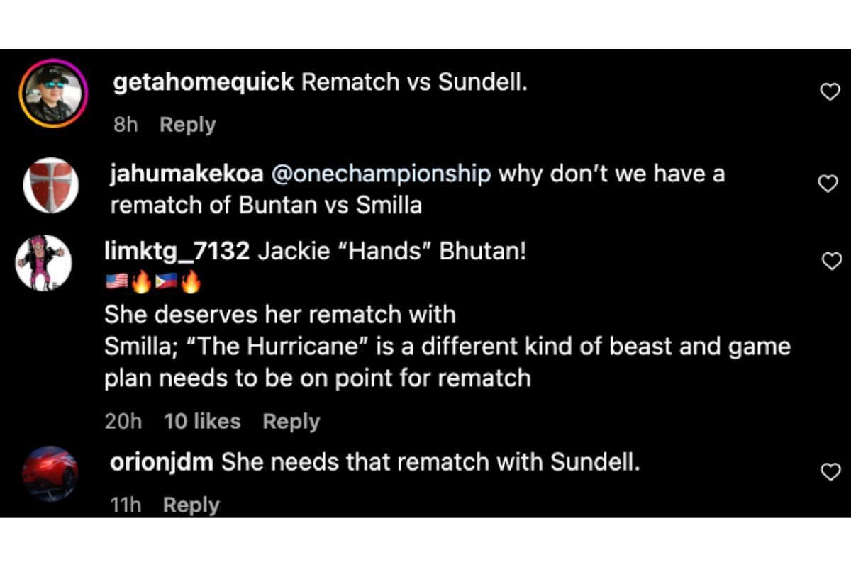 Screenshot of fans&#039; comments