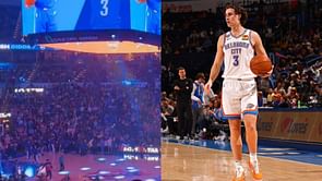 Watch: Josh Giddey gets huge cheer from OKC Thunder crowd during introduction amid his alleged recent scandal