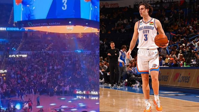 Watch: Josh Giddey gets huge cheer from OKC Thunder crowd during introduction amid his alleged recent scandal