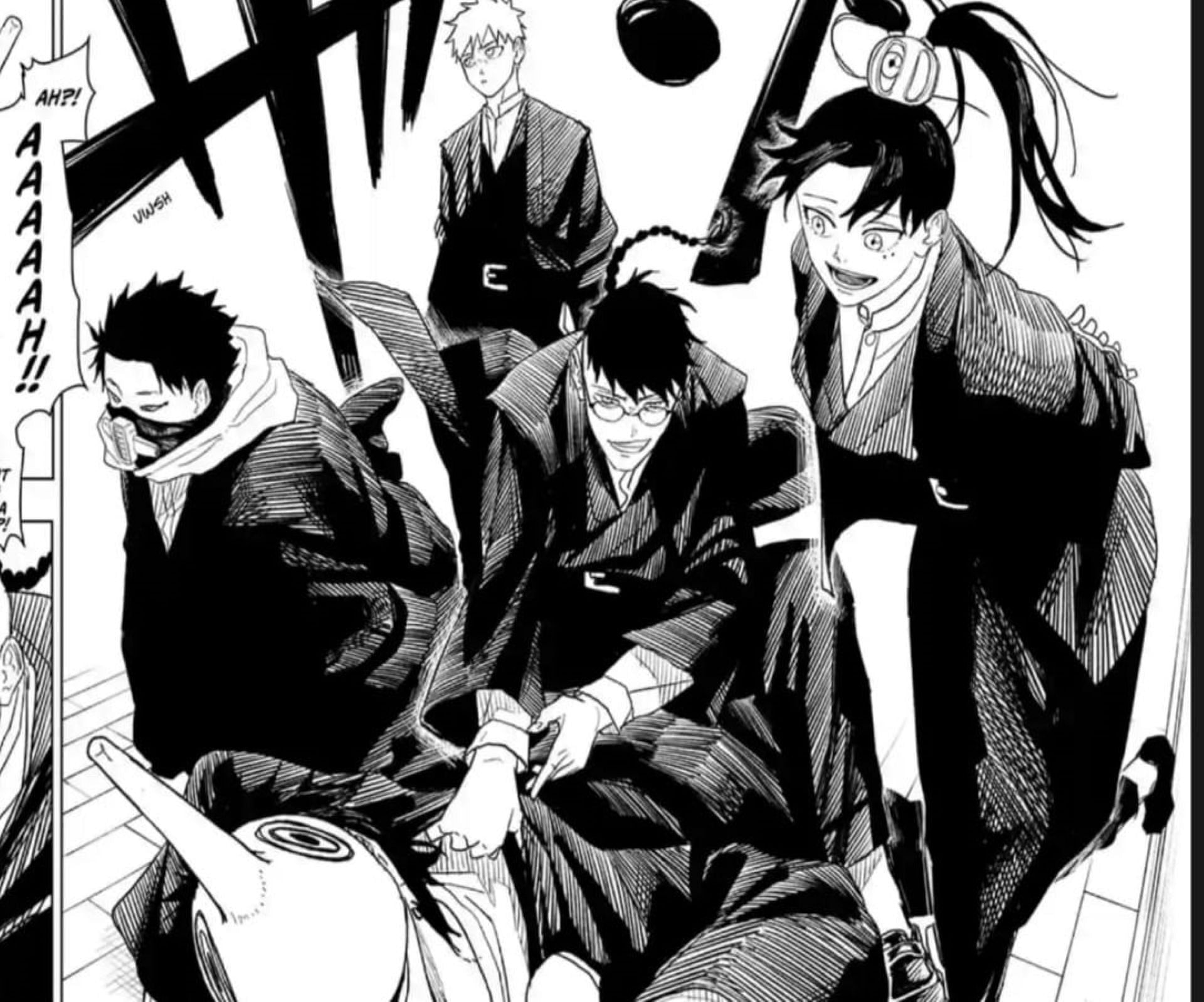 The Kamunabi members in Kagurabachi chapter 11 (Image via Takeru Hokazono/Shueisha)