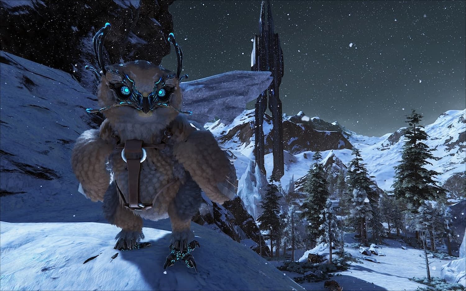 Taming a Snow Owl in ARK Survival Ascended (Image via Studio Wildcard)