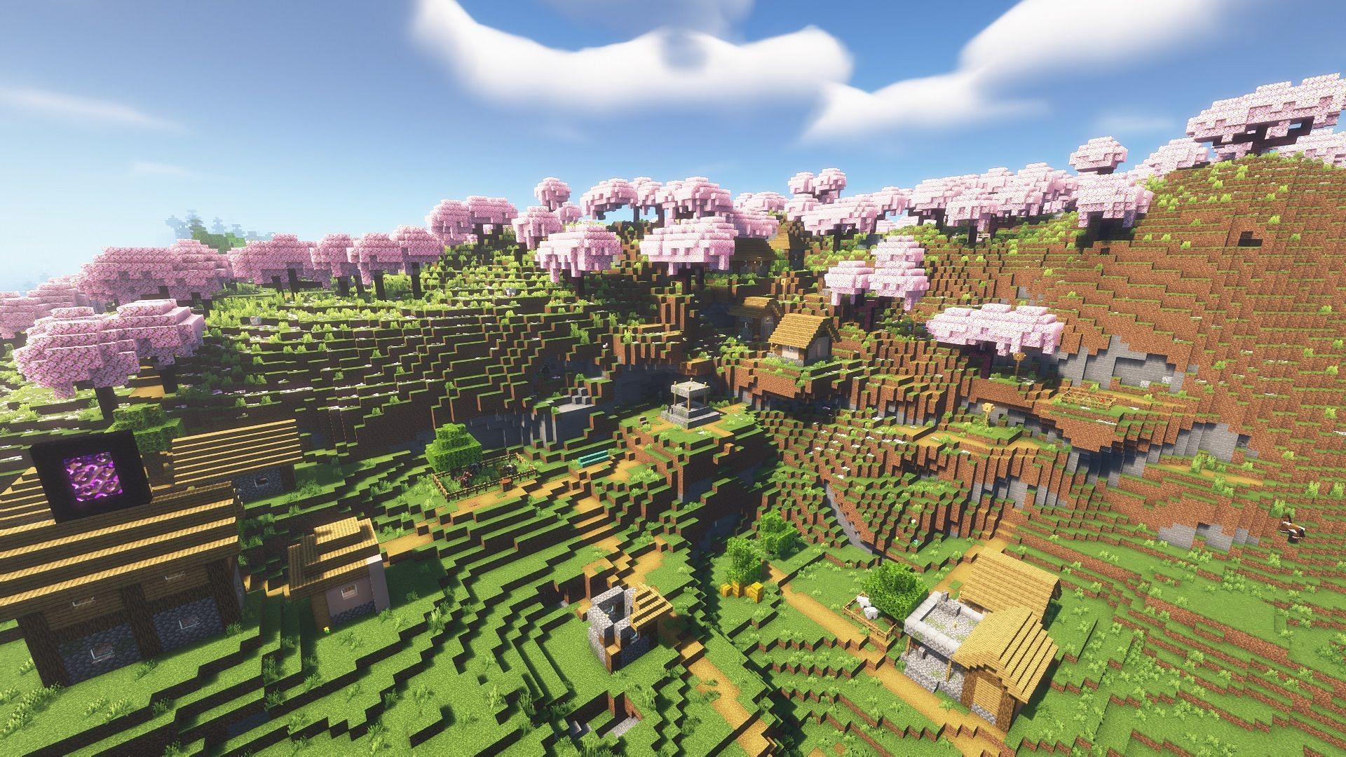 A village in Minecraft (Image via Mojang)