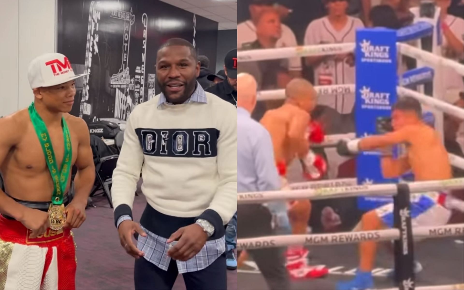 Curmel Moton and Floyd Mayweather (left) and Curmel Moton (right) [Images Courtesy: @curmelmoton1 on Instagram]