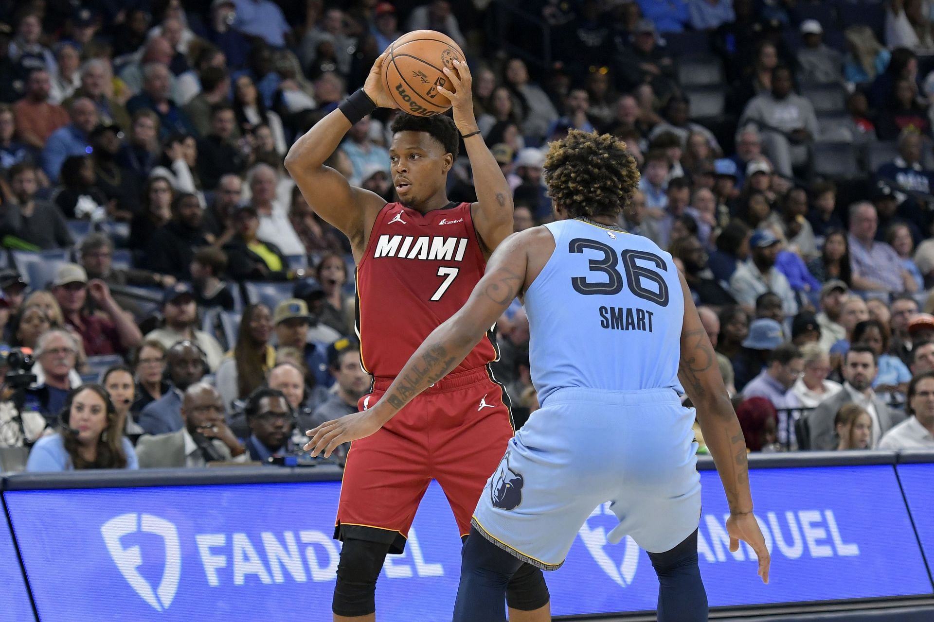 Kyle Lowry (in a Miami Heat uniform) has been playing for 18 years in the league