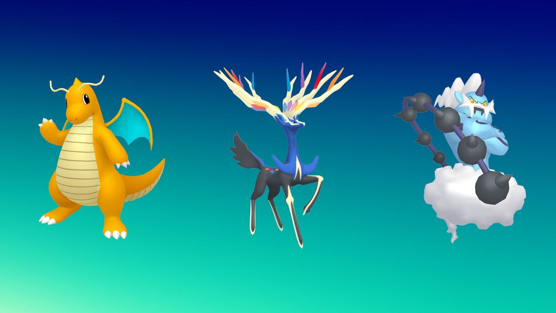 Dragonite, Xerneas, Thundurus (Incarnate) (Image via TPC)